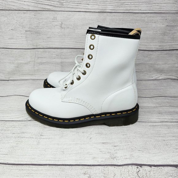 NEW! DR.‎ MARTENS VEGAN 1460 KEMBLE LACE UP BOOTS Women's Size 7 - Picture 10 of 12